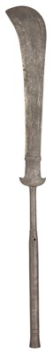 Lot 196 - A RARE COMBINED MATCHLOCK GUN AND RAM DAO, NORTH INDIA OR NEPAL, POSSIBLY 17TH CENTURY