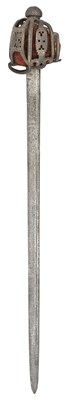 Lot 218 - A FINE AND RARE SCOTTISH BACKSWORD WITH SIGNED BASKET-HILT BY JOHN SIMPSON THE ELDER OF GLASGOW