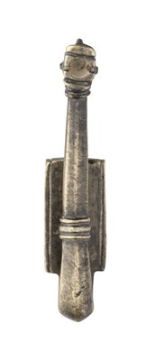 Lot 236 - A COPPER ALLOY BELT HOOK, PROBABLY 16TH CENTURY