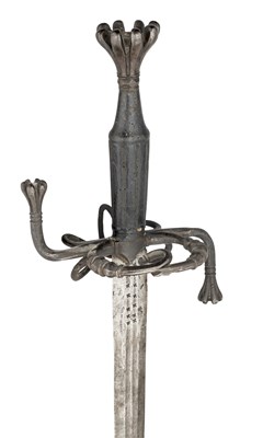 Lot 238 - A GERMAN OR SWISS HAND-AND-A-HALF SWORD, CIRCA 1550-70