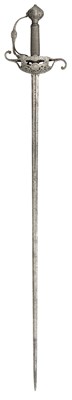 Lot 254 - AN ENGLISH DISH-HILTED RAPIER, CIRCA 1630-40
