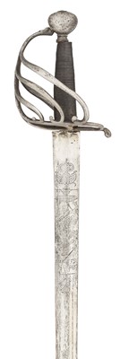 Lot 256 - â€¡ A NORTH EUROPEAN MILITARY SWORD, CIRCA 1700, POSSIBLY SWEDISH