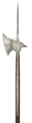 Lot 272 - â€¡ A HALBERD, MID-16TH CENTURY, GERMAN OR SWISS