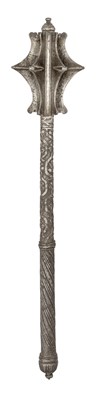 Lot 274 - A FINE MACE FORMED ENTIRELY OF STEEL, SECOND QUARTER OF THE 16TH CENTURY, GERMAN OR ITALIAN