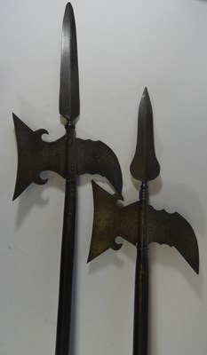 Lot 278 - TWO SERGEANT'S HALBERDS, 18TH CENTURY