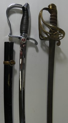 Lot 315 - AN 1845 PATTERN INFANTRY SWORD AND AN EAST GERMAN SWORD