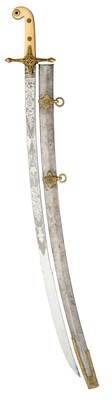 Lot 323 - ËœA VICTORIAN LANCER OFFICER'S FULL DRESS OR LEVEE SWORD RETAILED BY CUFF