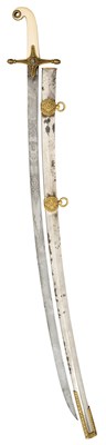 Lot 334 - ËœAN EDWARD VII MAMELUKE-HILTED SWORD FOR AN EQUERRY OR A. D. C. TO THE KING