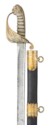 Lot 343 - AN 1827 PATTERN NAVAL OFFICER'S SWORD RETAILED BY PROSSER