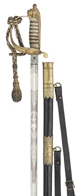 Lot 344 - A GEORGE V 1827 PATTERN NAVAL OFFICER'S SWORD