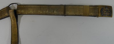 Lot 349 - AN EDWARDIAN OFFICER'S SWORD BELT OF THE INDIAN CAVALRY