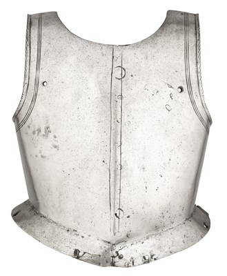 Lot 379 - AN UNUSUAL NORTH EUROPEAN BREASTPLATE, EARLY 17TH CENTURY, PROBABLY GERMAN