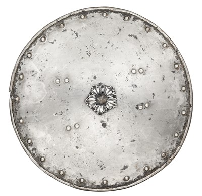 Lot 390 - AN ITALIAN TARGET OF SHOT-PROOF WEIGHT, EARLY 17TH CENTURY