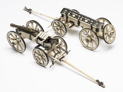 Lot 413 - A FINELY CONSTRUCTED AND HIGHLY DETAILED FRENCH MODEL CANNON