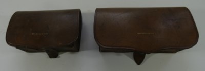 Lot 428 - TWO LEATHER CARTRIDGE BOXES, THIRD QUARTER OF THE 19TH CENTURY