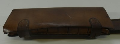 Lot 429 - A LEATHER CARTRIDGE POUCH, LATE 19TH CENTURY