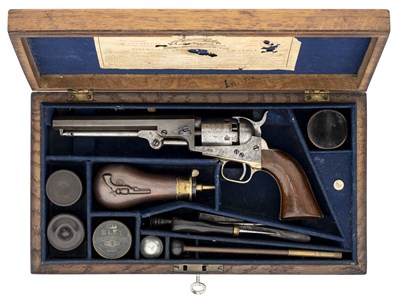 Lot 452 - A CASED .31 CALIBRE COLT MODEL 1849 POCKET REVOLVER, NO. 67417 FOR 1853