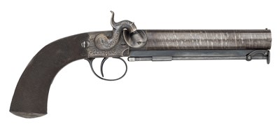 Lot 455 - AN 18 BORE PERCUSSION BELT PISTOL BY J. D. DOUGALL, GLASGOW, CIRCA 1840