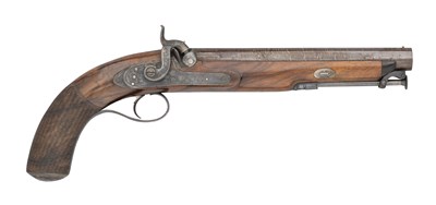 Lot 456 - A 16 BORE PERCUSSION OFFICER'S PISTOL BY ALEX THOMSON, EDINBURGH, CIRCA 1840