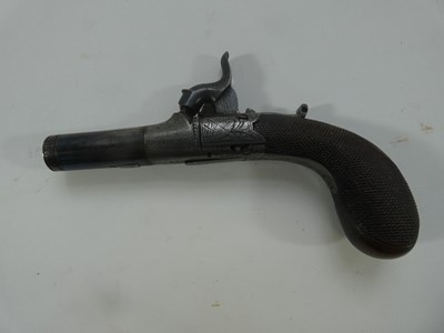Lot 461 - A 120 BORE PERCUSSION POCKET PISTOL BY RICHARDSON, MANCHESTER, BIRMINGHAM PROOF MARKS, CIRCA 1830