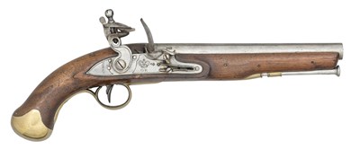 Lot 465 - A .56 CALIBRE 1821 PATTERN FLINTLOCK SEA SERVICE PISTOL