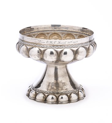 Lot 119 - AN EDWARDIAN SILVER PEDESTAL BOWL, NATHAN & HAYES OF BIRMINGHAM, CHESTER, 1905