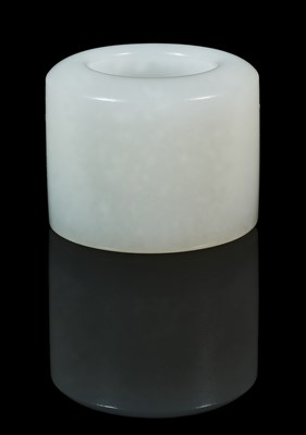 Lot 84 - A FINE CHINESE WHITE JADE ARCHERS RING, QING DYNASTY, 18TH CENTURY