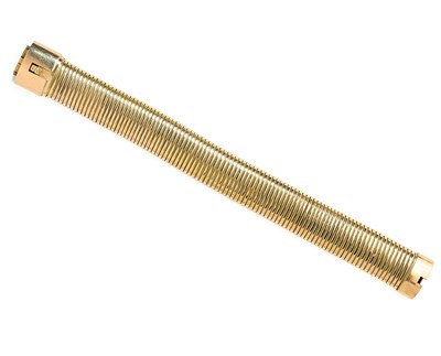 Lot 423 - GOLD GASPIPE BRACELET, 1940s
