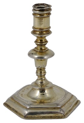 Lot 350 - A DUTCH SILVER TOY CANDLESTICK