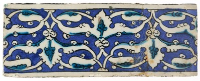 Lot 67 - A DAMASCUS BORDER TILE, OTTOMAN SYRIA, LATE 16TH CENTURY