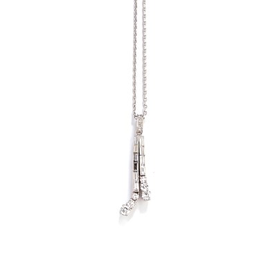 Lot 449 - DIAMOND PENDANT AND PAIR OF PENDENT EARRINGS
