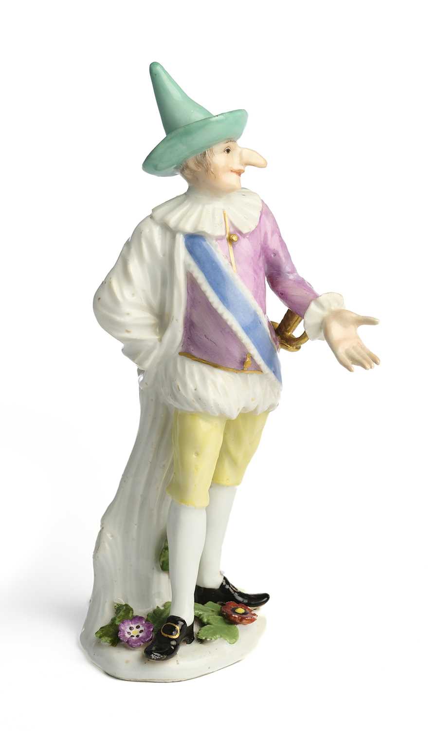 Lot 13 - A MEISSEN DUKE OF WIESSENFELS SERIES FIGURE OF GIANGURGOLO, CIRCA 1744-50