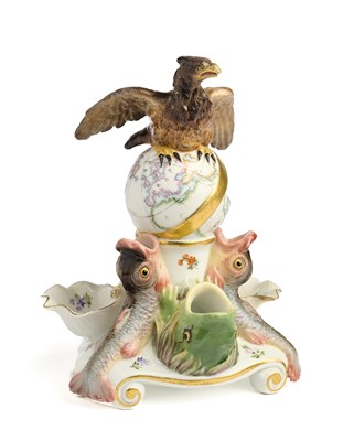 Lot 18 - A MEISSEN NOVELTY INKSTAND, LATE 19TH CENTURY