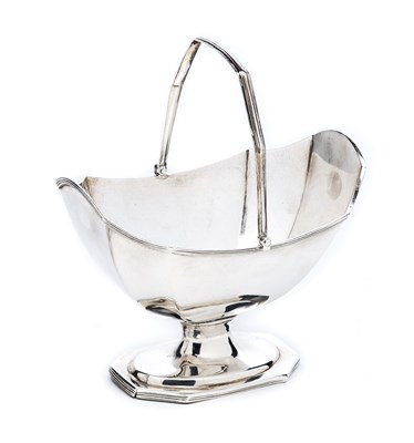 Lot 295 - A GEORGE III SILVER SWEETMEAT BASKET, CHARLES CHESTERMAN, LONDON, 1792