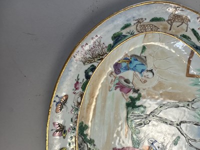Lot 69 - A PAIR OF CHINESE FAMILLE-ROSE OVAL DISHES, QING DYNASTY, CIRCA 1830