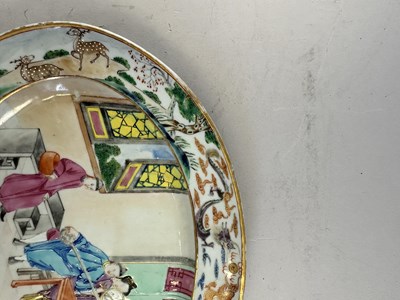 Lot 69 - A PAIR OF CHINESE FAMILLE-ROSE OVAL DISHES, QING DYNASTY, CIRCA 1830
