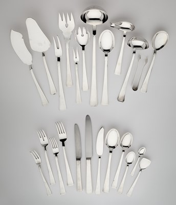 Lot 101 - A SET OF ART DECO TABLE SILVER, CZECHOSLOVAKIAN, 1930s