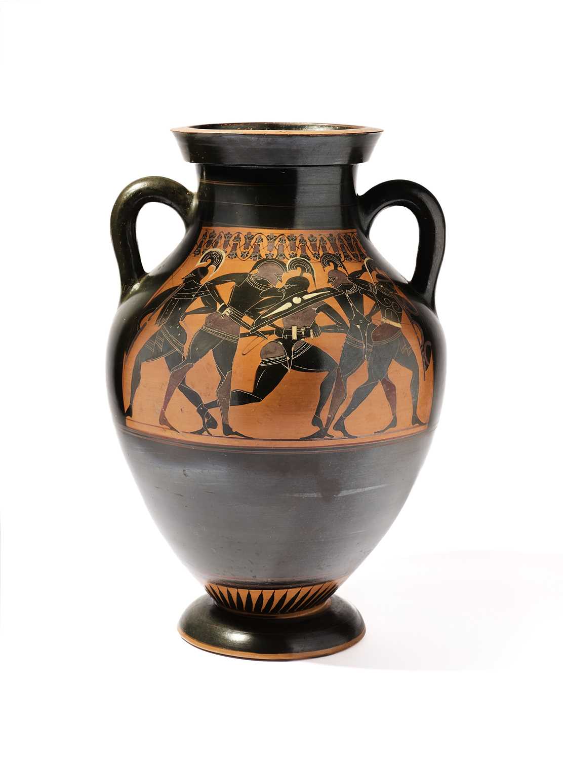 Lot 12 - AN ATTIC BLACK FIGURE AMPHORA, MAINLAND GREECE, CIRCA 540-520 B.C.