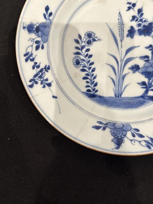Lot 48 - TWO CHINESE EXPORT BLUE AND WHITE PLATES, QING DYNASTY, KANGXI PERIOD (1662-1722)