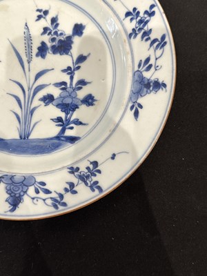 Lot 48 - TWO CHINESE EXPORT BLUE AND WHITE PLATES, QING DYNASTY, KANGXI PERIOD (1662-1722)