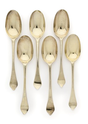 Lot 94 - A SET OF SIX WEST COUNTRY QUEEN ANNE SILVER SPOONS, JOHN MURCH I OF PLYMOUTH, EXETER, 1707
