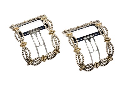 Lot 141 - □ A PAIR OF GEORGE III SILVER BUCKLES, WILLIAM EATON OR ELEY, LONDON, CIRCA 1785