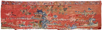 Lot 221 - A CHINESE EMBROIDERED SILK 'IMMORTALS PARADISE' PANEL, QING DYNASTY, 19TH CENTURY