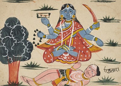 Lot 338 - A GROUP OF FOUR FORMS OF DURGA, RAJASTHAN, LATE 19TH CENTURY