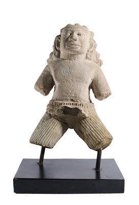 Lot 376 - A CHAM FRAGMENTARY FIGURE OF A RAKSHASA, VIETNAM, 10TH/11TH CENTURY