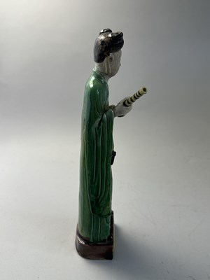 Lot 43 - A RARE SET OF EIGHT CHINESE FAMILLE-VERTE DAOIST IMMORTALS, QING DYNASTY, KANGXI PERIOD (1662-1722)