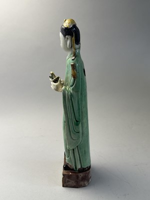 Lot 43 - A RARE SET OF EIGHT CHINESE FAMILLE-VERTE DAOIST IMMORTALS, QING DYNASTY, KANGXI PERIOD (1662-1722)
