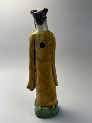 Lot 43 - A RARE SET OF EIGHT CHINESE FAMILLE-VERTE DAOIST IMMORTALS, QING DYNASTY, KANGXI PERIOD (1662-1722)