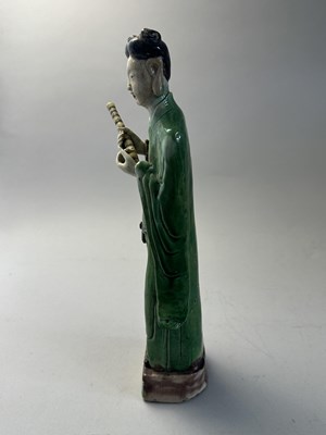 Lot 43 - A RARE SET OF EIGHT CHINESE FAMILLE-VERTE DAOIST IMMORTALS, QING DYNASTY, KANGXI PERIOD (1662-1722)