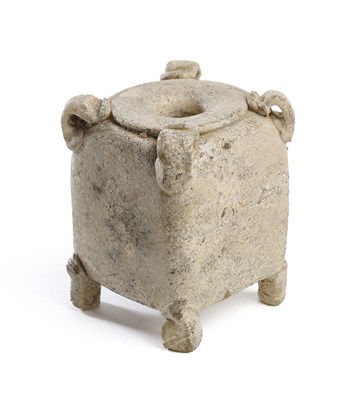 Lot 49 - AN ISLAMIC GLASS INKWELL, PERSIA OR EGYPT, PROBABLY 10TH/11TH CENTURY